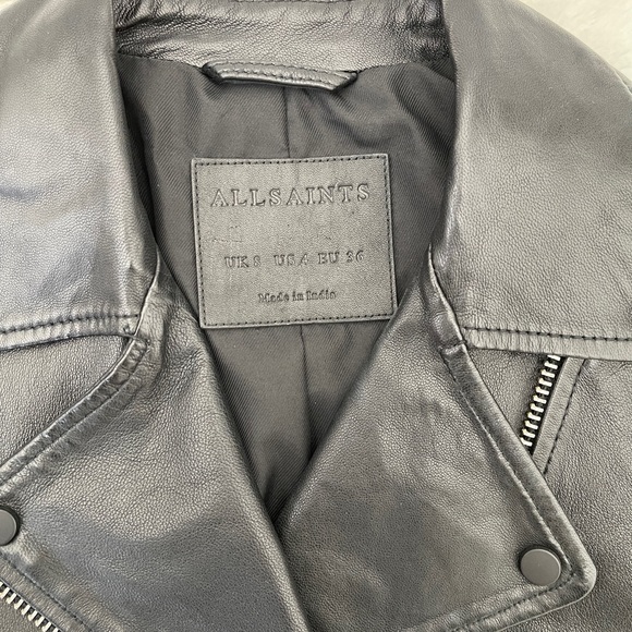 Allsaints Leather Biker Jacket - Picture 5 of 11